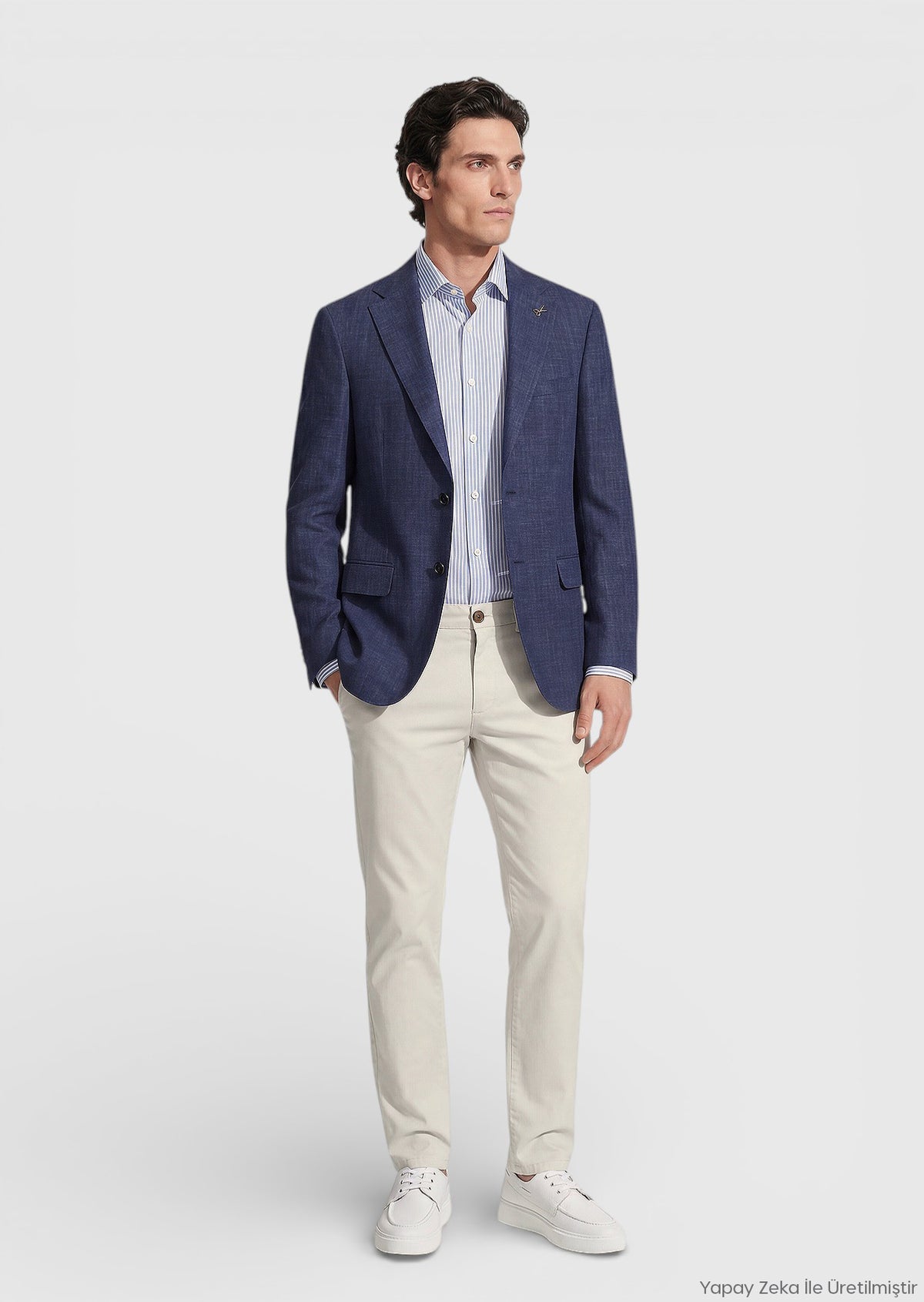 İndigo Regular Fit İpek Karışımlı Ceket