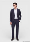 Lacivert Düz Regular Fit %100 Yün Takım Elbise