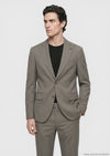 Kahverengi Düz Zeroweight Slim Fit Takım Elbise