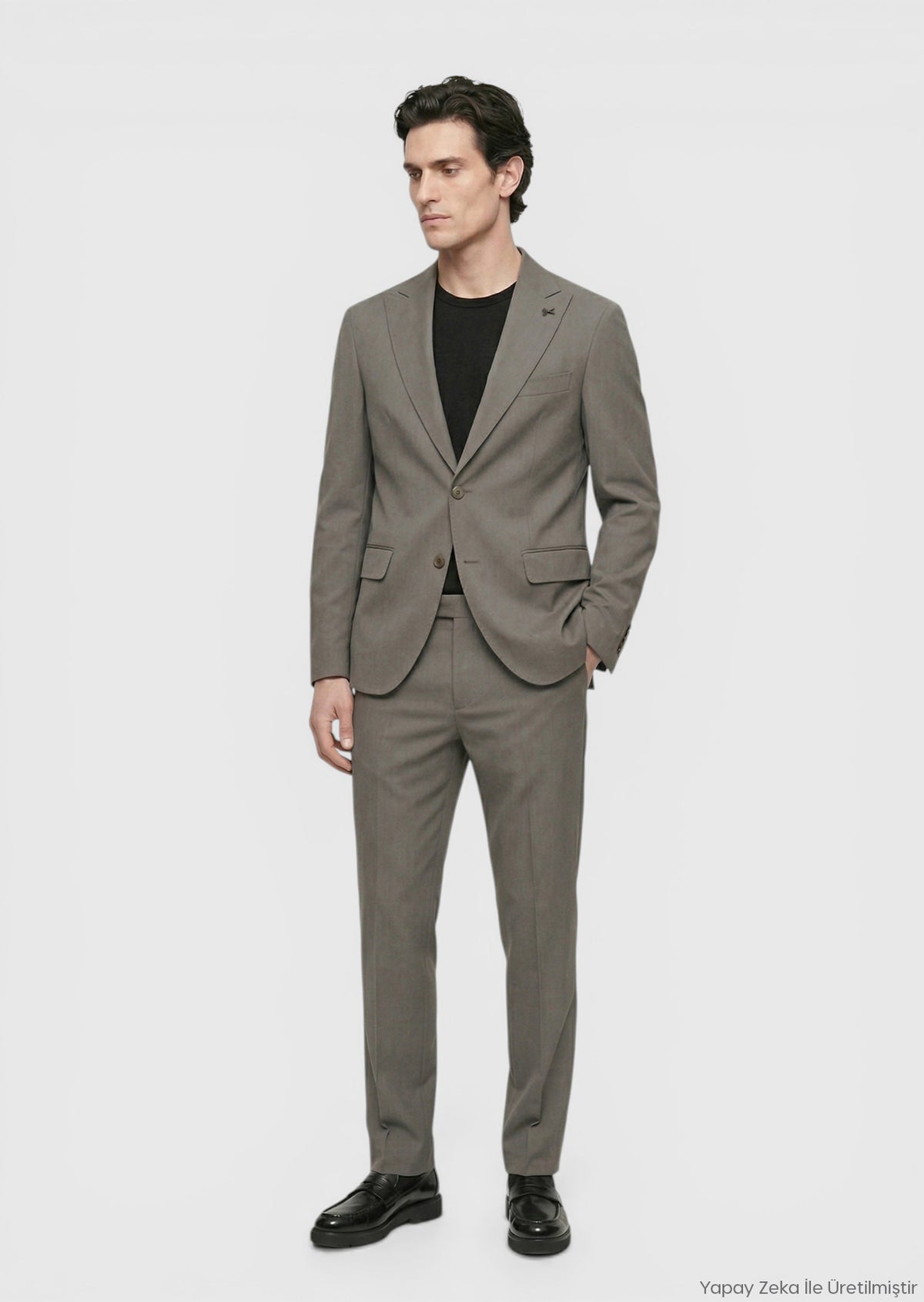 Kahverengi Düz Zeroweight Slim Fit Takım Elbise