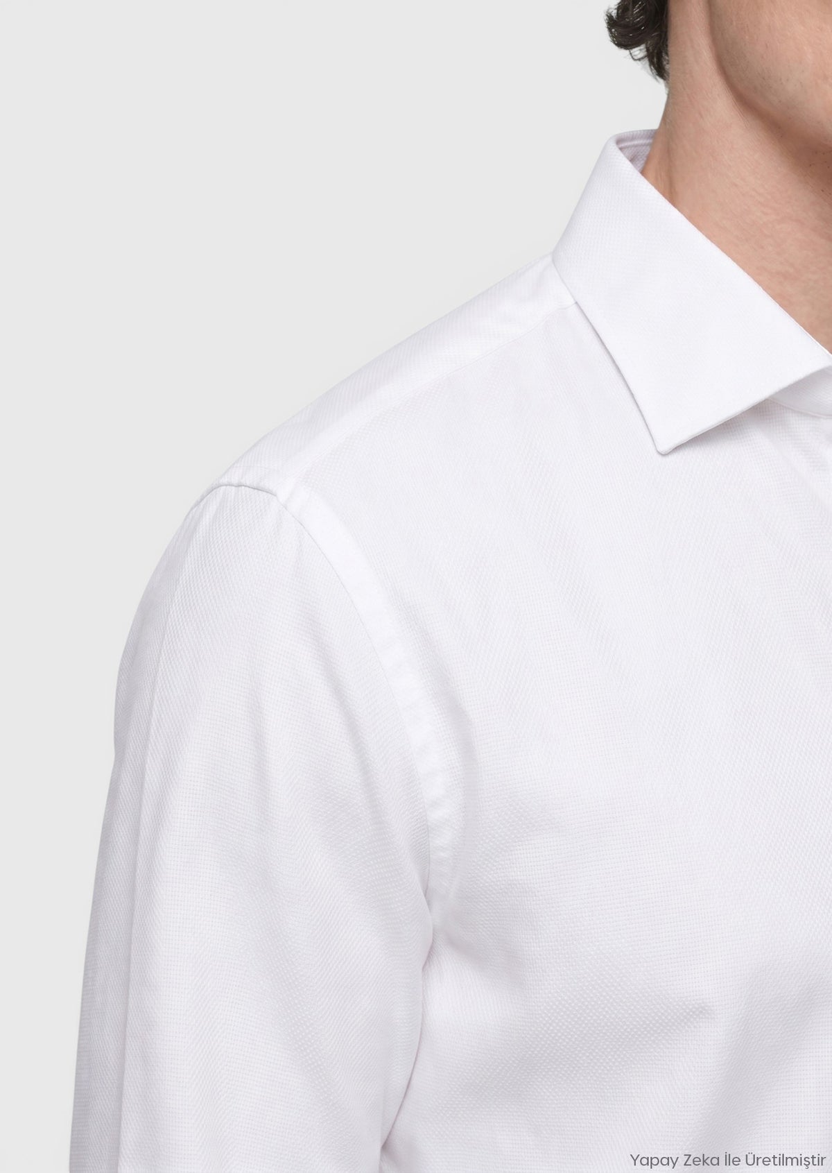 Beyaz Düz Regular Fit Uzun Dokuma Klasik %100 Pamuk Gömlek
