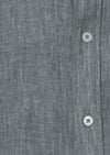 Koyu Yeşil Düz Casual Fit Uzun Dokuma Casual %100 Keten Gömlek