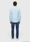Mint Düz Casual Fit Uzun Dokuma Casual %100 Keten Gömlek