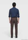 İndigo Düz Casual Fit Uzun Dokuma Casual %100 Keten Gömlek