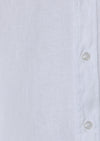 Beyaz Düz Casual Fit Uzun Dokuma Casual %100 Keten Gömlek