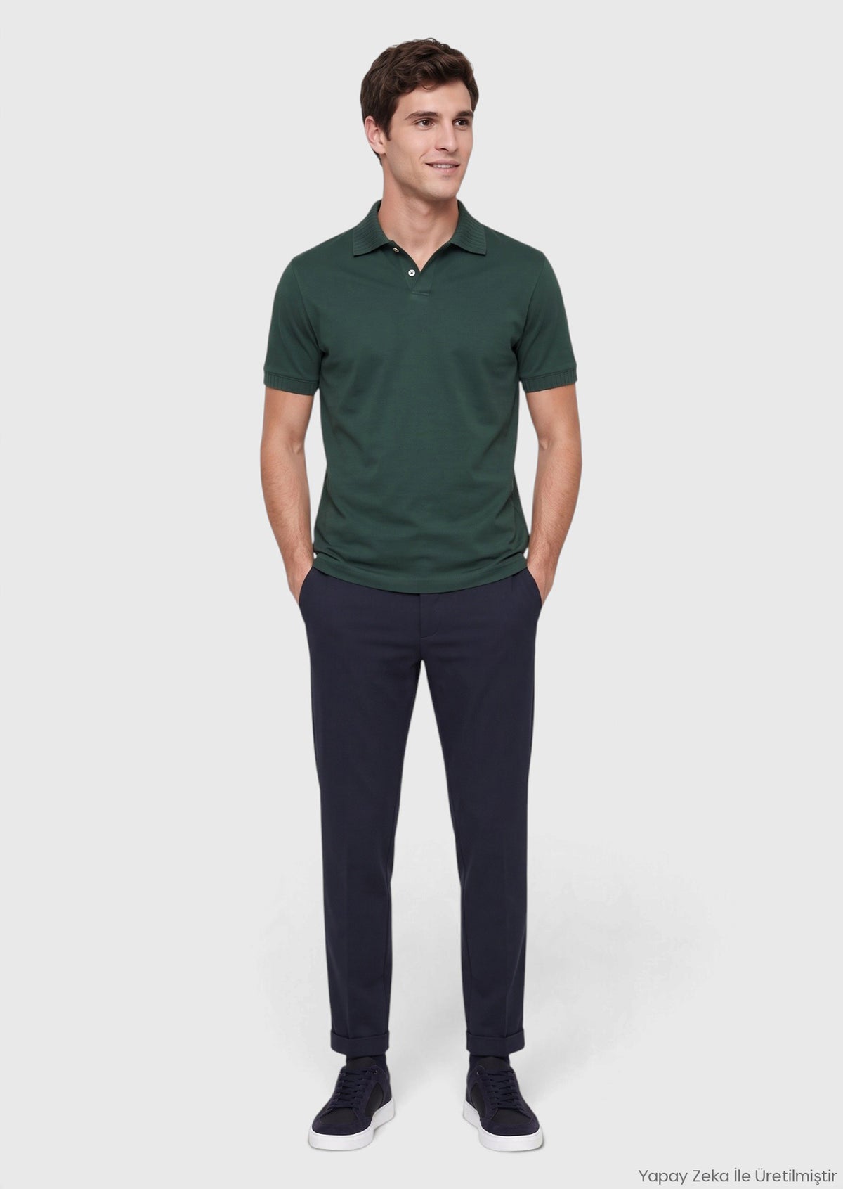 Koyu Haki Düz T-Shirt