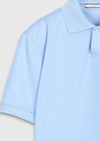 Orta Mavi Düz T-Shirt