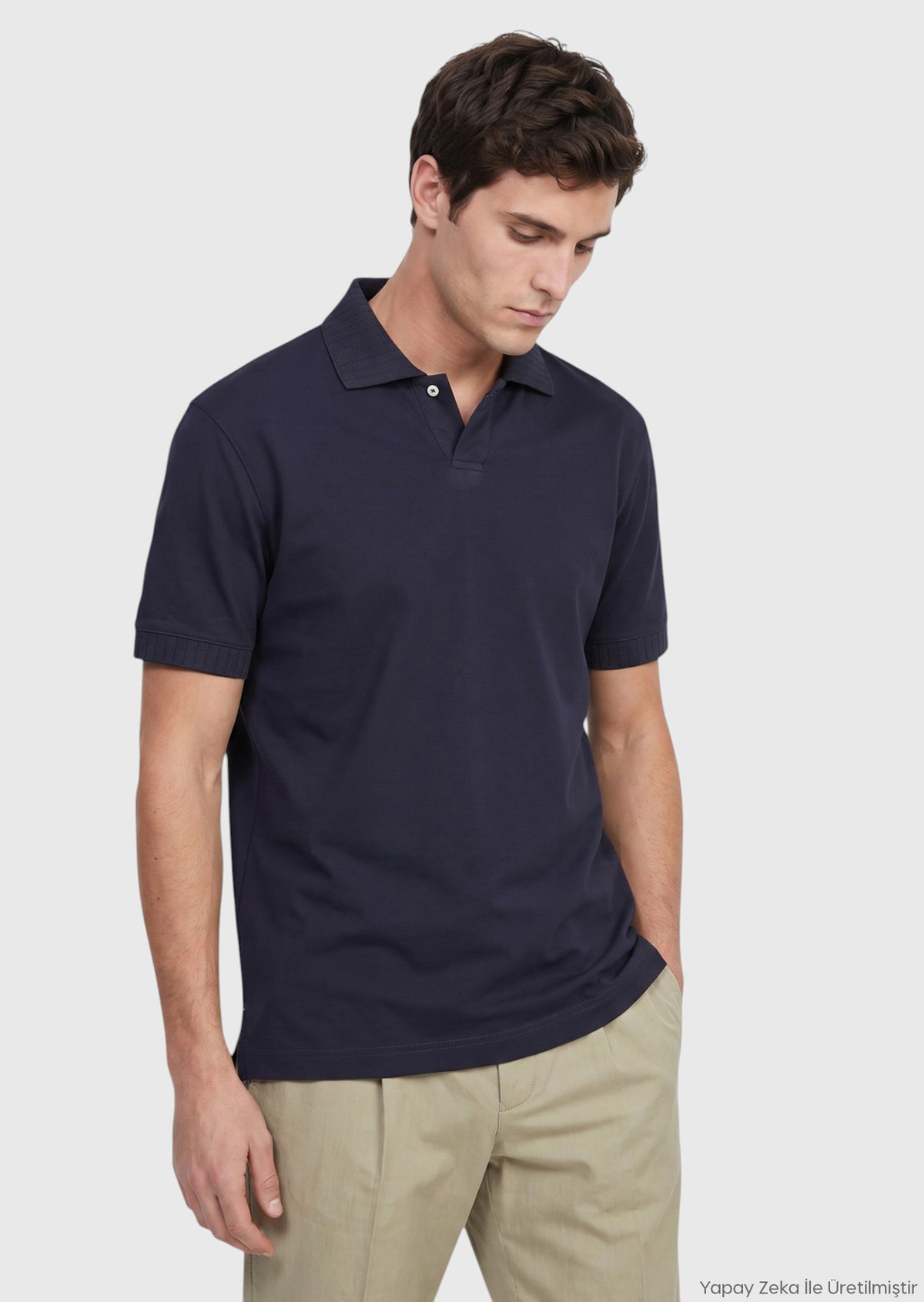Lacivert Düz T-Shirt