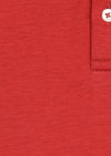 Kırmızı Düz Pamuk Karışımlı T-Shirt