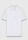 Beyaz Düz Pamuk Karışımlı T-Shirt