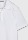 Beyaz Düz Pamuk Karışımlı T-Shirt