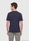 Lacivert Düz Pamuk Karışımlı T-Shirt