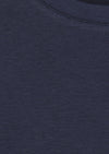 Lacivert Düz Pamuk Karışımlı T-Shirt