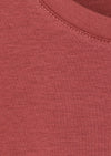Kiremit Düz Pamuk Karışımlı T-Shirt
