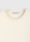 Bej Düz Pamuk Karışımlı T-Shirt