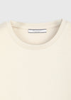 Bej Düz Pamuk Karışımlı T-Shirt