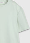 Mint Düz Pamuk Karışımlı T-Shirt