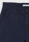 Lacivert Düz Dokuma Regular Fit Casual Pamuk Karışımlı Pantolon