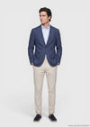 Lacivert Shirt Shoulder Slim Fit %100 Keten Ceket