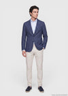 Lacivert Shirt Shoulder Slim Fit %100 Keten Ceket