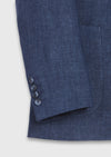 Lacivert Shirt Shoulder Slim Fit %100 Keten Ceket