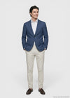Açık Lacivert Zeroweight Slim Fit %100 Keten Ceket