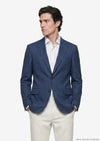 Açık Lacivert Zeroweight Slim Fit %100 Keten Ceket