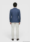 Açık Lacivert Zeroweight Slim Fit %100 Keten Ceket
