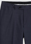İndigo Düz Dokuma Regular Fit Klasik %100 Yün Pantolon