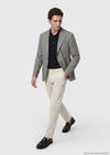Gri Shirt Shoulder Slim Fit %100 Keten Ceket