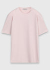 Açık Pembe Düz Bisiklet Yaka %100 Pamuk T-Shirt