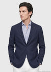 Lacivert Shirt Shoulder Slim Fit Yün Karışımlı Örme Ceket