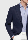 Lacivert Shirt Shoulder Slim Fit Yün Karışımlı Örme Ceket