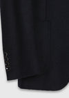 Lacivert Shirt Shoulder Slim Fit Yün Karışımlı Örme Ceket