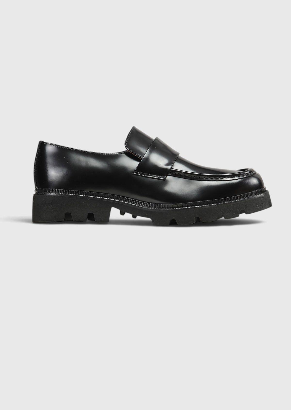 Siyah Deri Casual Loafer