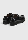 Siyah Deri Casual Loafer