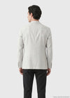 Açık Gri Desenli Zeroweight Slim Fit %100 Keten Ceket