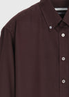 Bordo Düz Regular Fit Uzun Kumaş Casual Gömlek