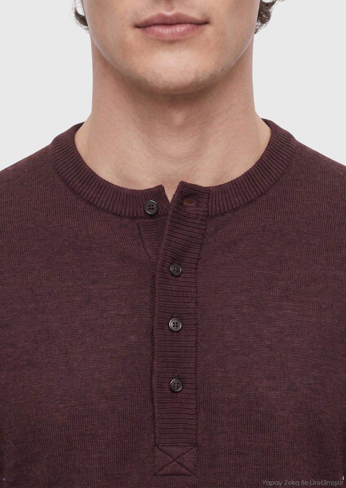Mürdüm Düz Sweatshirt