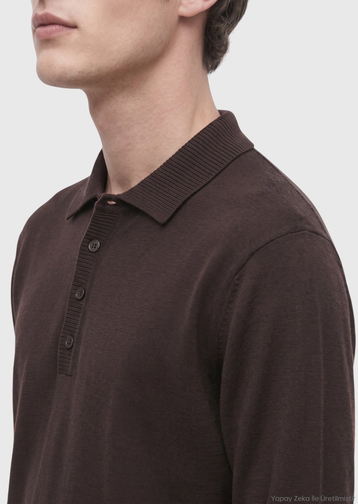 Kahverengi Düz Sweatshirt