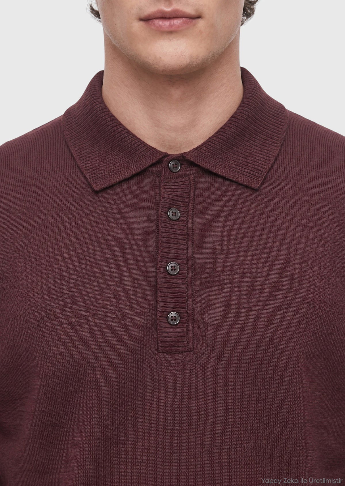 Bordo Düz Sweatshirt