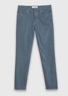 Koyu İndigo Düz Dokuma Regular Fit Casual Pamuk Karışımlı Pantolon
