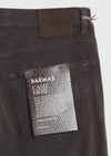 Koyu Kahve Düz Dokuma Regular Fit Casual Pamuk Karışımlı Pantolon