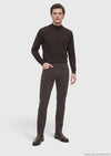 Koyu Kahve Düz Dokuma Regular Fit Casual Pamuk Karışımlı Pantolon