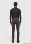 Koyu Kahve Düz Dokuma Regular Fit Casual Pamuk Karışımlı Pantolon