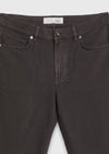 Koyu Kahve Düz Dokuma Regular Fit Casual Pamuk Karışımlı Pantolon
