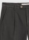 Antrasit Düz Dokuma Regular Fit Casual Pamuk Karışımlı Pantolon