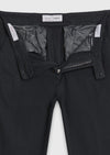 Siyah Düz Dokuma Regular Fit Casual Pamuk Karışımlı Pantolon