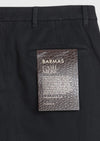 Siyah Düz Dokuma Regular Fit Casual Pamuk Karışımlı Pantolon