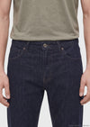 Lacivert Düz Regular Fit Denim Pamuk Karışımlı Pantolon